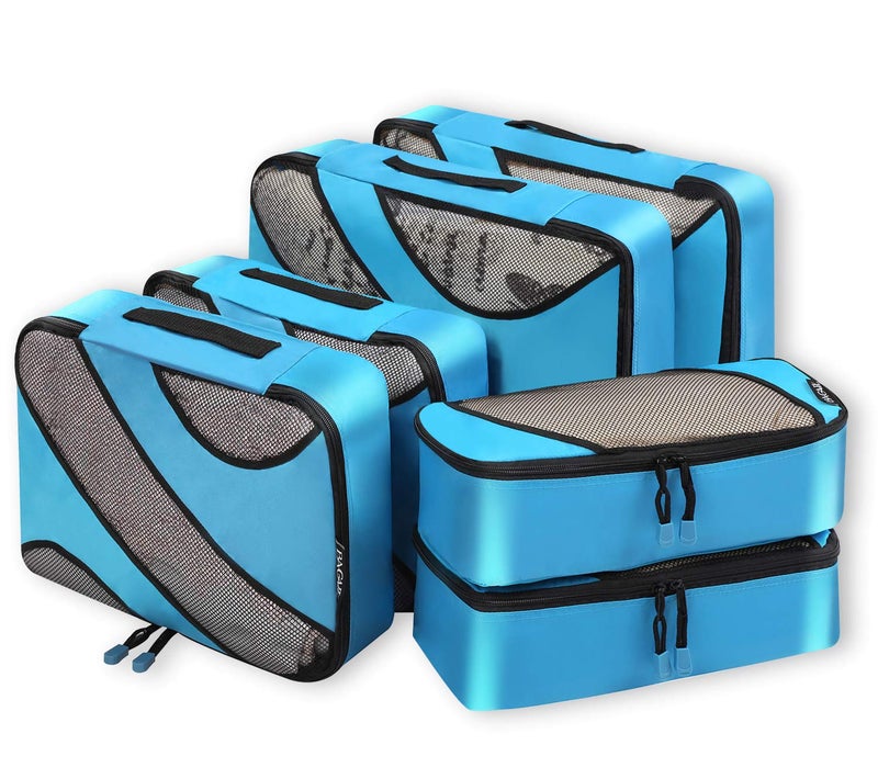 BAGAIL 6 Set Packing Cubes,Travel Luggage Packing Organizers(6Set Blue) - Image 1